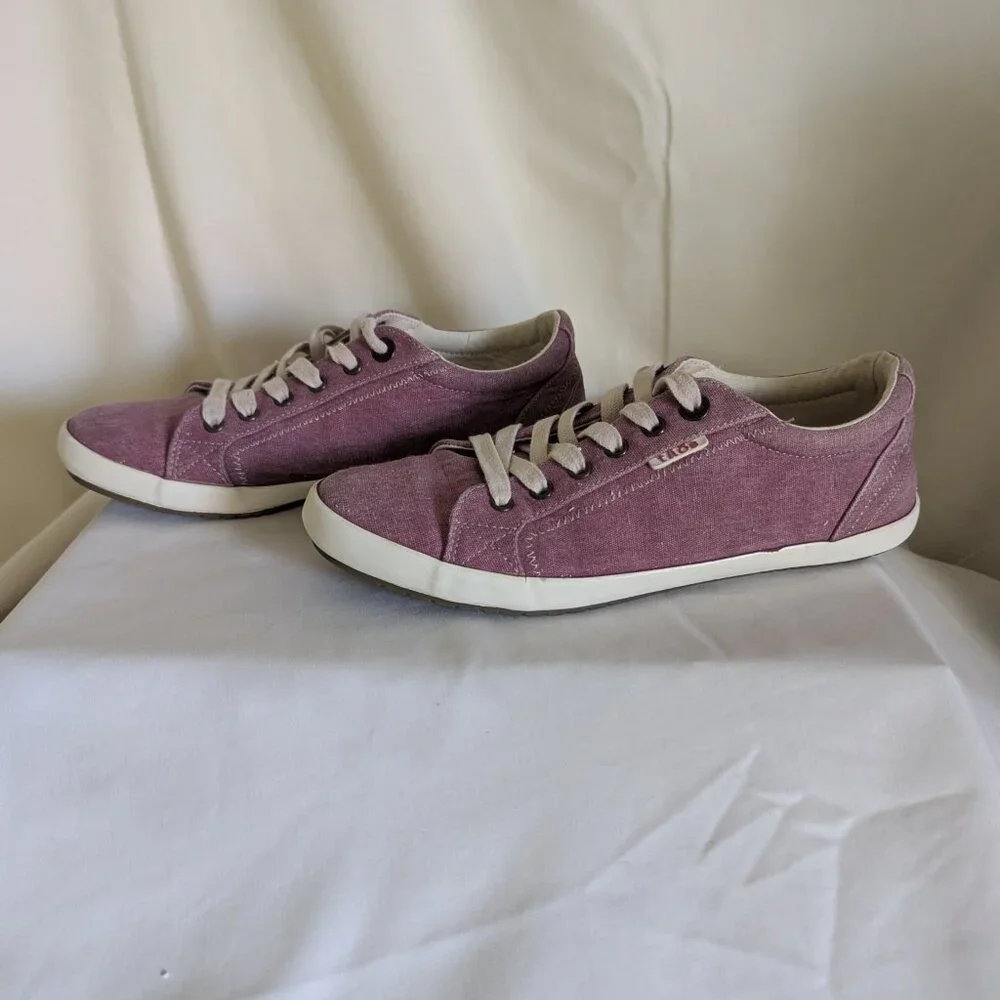 TAOS WOMENS STAR CANVAS LACE-UP - MAUVE PURPLE - SZ 10 - Picture 6 of 8